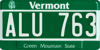 VT license plate ALU763
