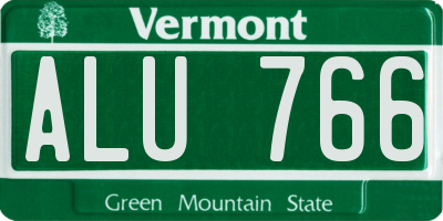 VT license plate ALU766
