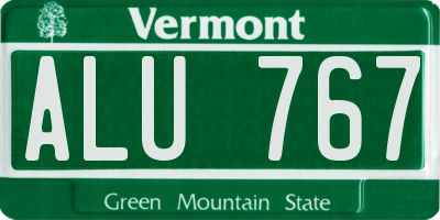 VT license plate ALU767