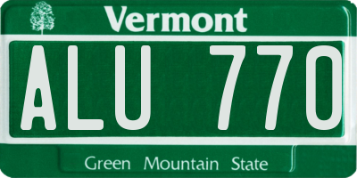 VT license plate ALU770