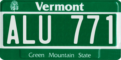VT license plate ALU771