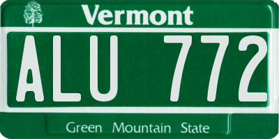 VT license plate ALU772