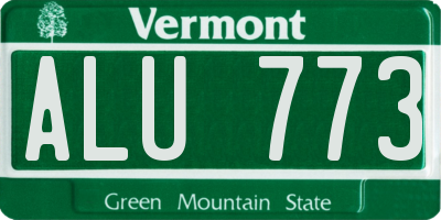VT license plate ALU773