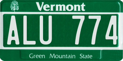 VT license plate ALU774