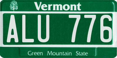 VT license plate ALU776