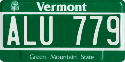 VT license plate ALU779