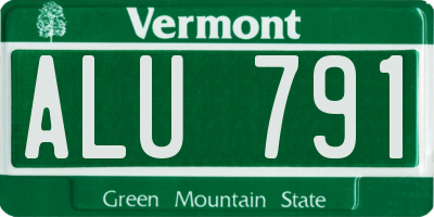 VT license plate ALU791
