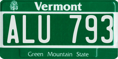 VT license plate ALU793