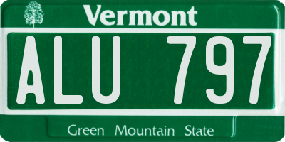 VT license plate ALU797