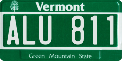 VT license plate ALU811
