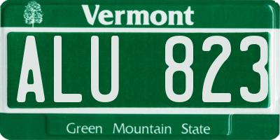 VT license plate ALU823