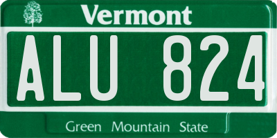 VT license plate ALU824