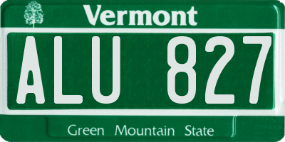 VT license plate ALU827