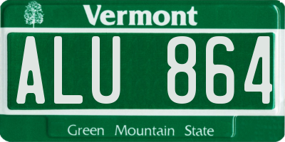 VT license plate ALU864