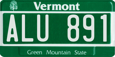VT license plate ALU891
