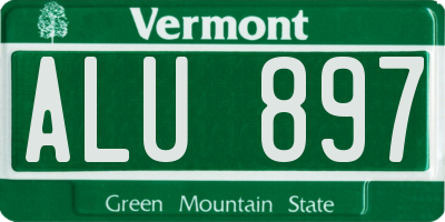VT license plate ALU897