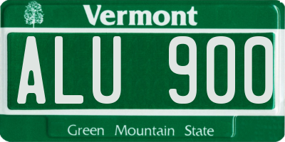 VT license plate ALU900