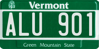 VT license plate ALU901