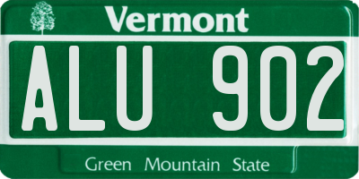VT license plate ALU902