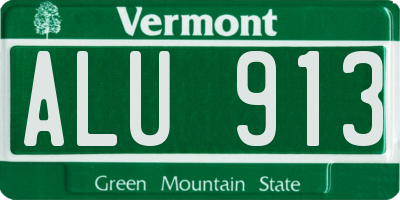 VT license plate ALU913