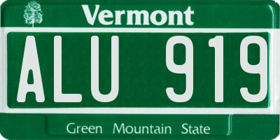VT license plate ALU919