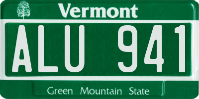 VT license plate ALU941