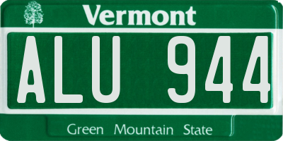 VT license plate ALU944