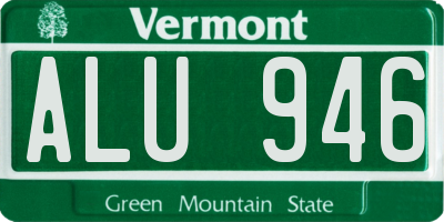 VT license plate ALU946