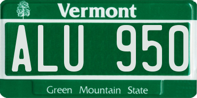VT license plate ALU950