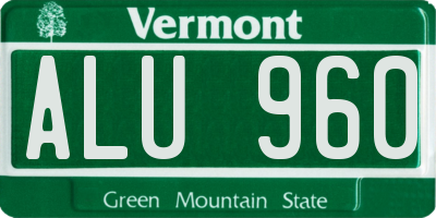 VT license plate ALU960