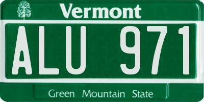 VT license plate ALU971