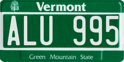 VT license plate ALU995