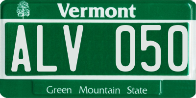 VT license plate ALV050