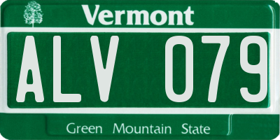 VT license plate ALV079