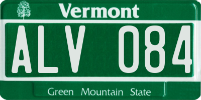 VT license plate ALV084