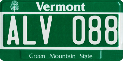 VT license plate ALV088