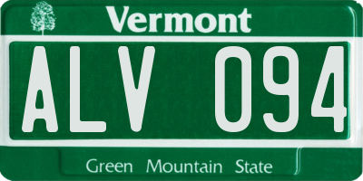 VT license plate ALV094