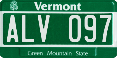 VT license plate ALV097