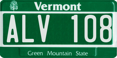 VT license plate ALV108