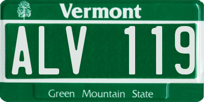 VT license plate ALV119