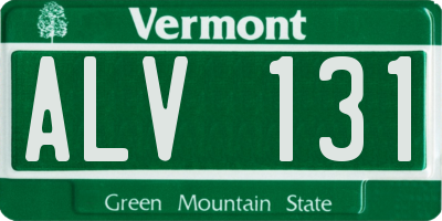 VT license plate ALV131