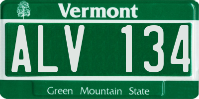 VT license plate ALV134