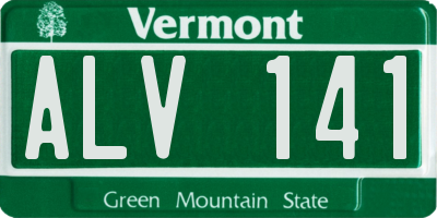 VT license plate ALV141