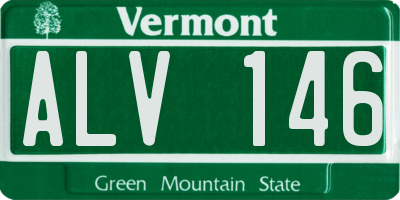 VT license plate ALV146