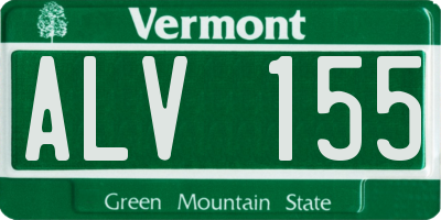 VT license plate ALV155