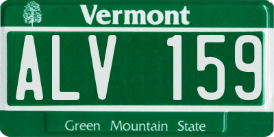 VT license plate ALV159