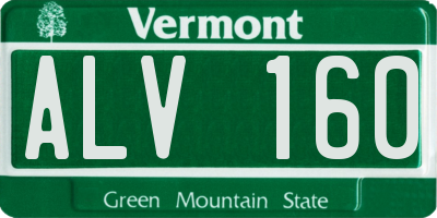 VT license plate ALV160