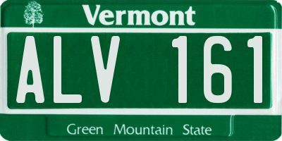 VT license plate ALV161