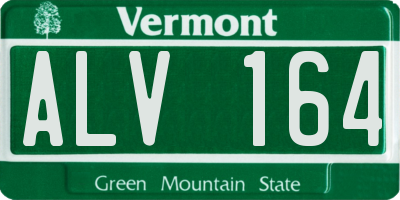VT license plate ALV164