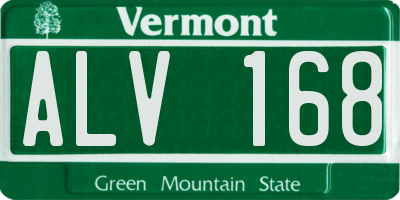 VT license plate ALV168